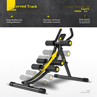 Banc d'assistance aux sit-ups unisexe pour adultes, avec cadre métallique durable et léger, rail incurvé, pour entraînement musculaire à domicile, couleur personnalisable OEM