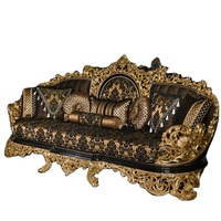 Sofá de Lujo Diseño King Estilo Barroco Muebles Antiguos Conjuntos de Sofás Clásicos Reales Muebles de Sala para el Hogar de Lujo
