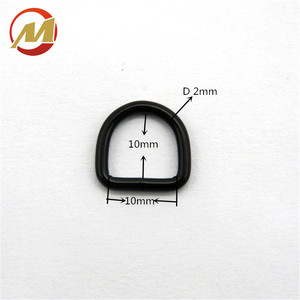 Venta al por mayor de moda D soldado con autógena forma sólida D anillos anillo negro para bolsas o maleta - Product Image 3