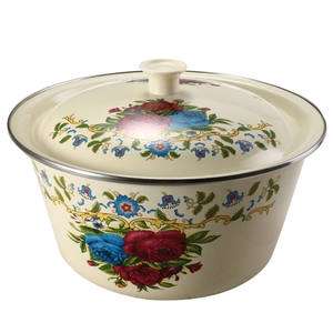 Tigela personalizada de grande capacidade de 26cm, esmalte de impressão, dedo, lavagem com tampa - Product Image 3