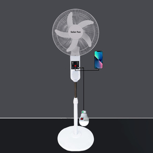 Ventilateur sur pied rechargeable solaire 16/18 pouces avec lumières solaires, ventilateur solaire DY-209YK, ventilateur rechargeable solaire - Product Image 1