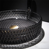 Volka — lavabo en verre cristal pour salle de bain, évier de salle de bains moderne, élégant, Design diamant