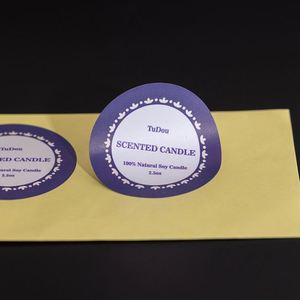Autocollants ronds imperméables personnalisés avec logo de marque, impression en gros, autocollants en vinyle, feuilles de papier pour petites entreprises - Product Image 1