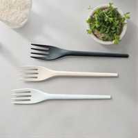 Greenday Custom Color CPLA Vork PLA Volledig Biologisch Afbreekbaar Bestek Tafelgerei Vork voor Feest Restaurant Afhaal Fastfood Fruit Taart