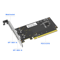 Kit d'extension de backplane GPU 5 ports PCIe 4.0 avec puce de commutation PEX88096, interface SFF-8654-8i, mode de traversée, pour serveur IA multi-GPU, en stock