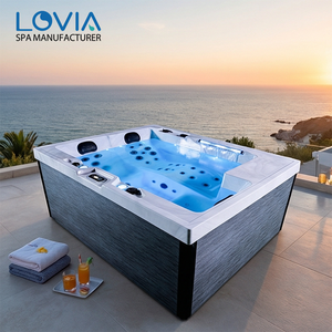 Nuovo Prodotto: <span class=keywords><strong>Vasca</strong></span> Idromassaggio <span class=keywords><strong>da</strong></span> Esterno <span class=keywords><strong>in</strong></span> Acrilico con Sistema di Controllo Balboa, Lussuosa <span class=keywords><strong>Vasca</strong></span> SPA per 3 Persone con Chaise Longue - Product Image 1