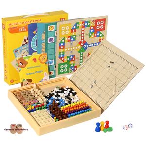 Juego <span class=keywords><strong>de</strong></span> Mesa Educativo Multifuncional, <span class=keywords><strong>Ajedrez</strong></span> Divertido <span class=keywords><strong>de</strong></span> Madera, Multijuego en Uno, <span class=keywords><strong>Ajedrez</strong></span> Volador para Niños - Product Image 5