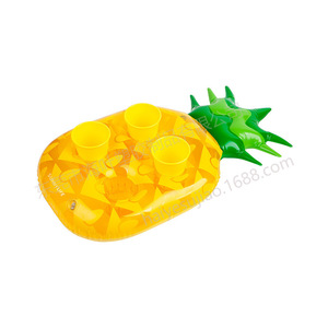 <b>Inflatable</b> Pineapple Cup Holder Double Hole PVC Water Toy For Swimming Pool Resort Use - Product Image 4
