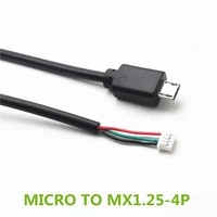 Ángulo personalizado micro macho a cable USB de 4 pines Jst Molex Picoblade a Usb Mini B Conjunto de cable de enchufe