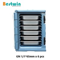 GN-Behälter inklusive 90L Frontlader Catering-Warmhaltebox Restaurant-Transportbehälter Isolierter Lebensmittelbehälter aus PE-Material