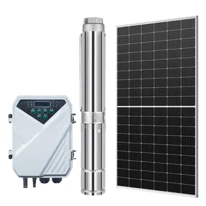 Sunpal 2 3 4 Inch Ac Dc Solar Submersible Water Pump Kit 1hp 2hp With Mppt Controller