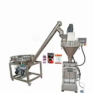 Dry Powder Bag Jar 1000G Acrylic Easy Clean Powder Filling Machine Semi Automatic Coffee Paprika Flour Auger Filler