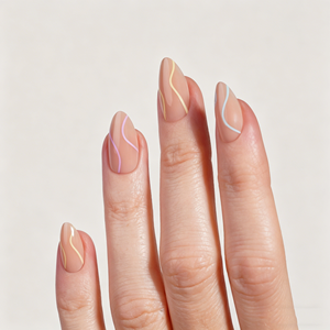 <span class=keywords><strong>Uñas</strong></span> postizas de gel suave con efecto espiral <span class=keywords><strong>pastel</strong></span>, cortas, almendradas, de polimetilmetacrilato, acrilonitrilo butadieno estireno, para presionar. - Product Image 4