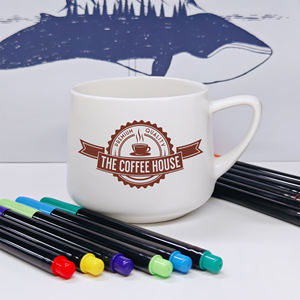 Gran oferta, logotipo personalizado, punta fina permanente, taza de alta temperatura, plato de vidrio, cuenco, tinta indeleble, marcadores de cerámica de porcelana - Product Image 5
