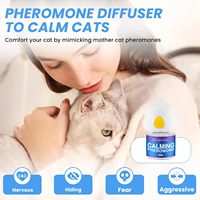 Diffuseur apaisant pour chiens et chats, 48 ml, plastique, intérieur, certifié CE + recharge, effet longue durée, écologique, 100 % sûr