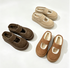 Botas de nieve de gamuza RM, sandalias de mujer, zapatos de mujer, chaussures femme, pantuflas, zapatos de mujer, sandalias redondas - Product Image 1