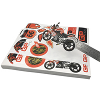 Feuilles d'autocollants A4 A5 en vinyle blanc épais et brillant pour la promotion du baiser autocollants en PVC pour animaux de compagnie