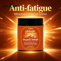 Gummies de Shilajit, Chaga et Ashwagandha – 60 unités végétaliennes – Anti-âge, anti-fatigue, stimulant pour hommes, renforce l'immunité, riche en protéines – Vente en gros personnalisée OEM