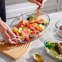 Plateau de cuisson en verre rectangulaire résistant à la chaleur four à micro-ondes plateau de poisson ménager spécial matériau Borosilicate