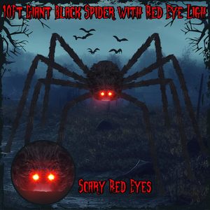 DAMAI Halloween Large Nylon Spider Web Toy LED Eye-Lit Triangle Fan-Shaped Ghost Party Decor Battery Power New Design Product - Product Image 3