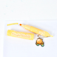 Lot de 6 marqueurs crémeux pastel mignons à motifs de dessins animés, en gros, pour la revente – Papeterie Kawaii scintillante