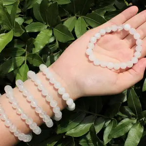 Minimalist Healing Crystal Bracelet For Women Fashion Jewelry Handmade Dainty Natural Clear Quartz Beaded Gemstone Bracelet