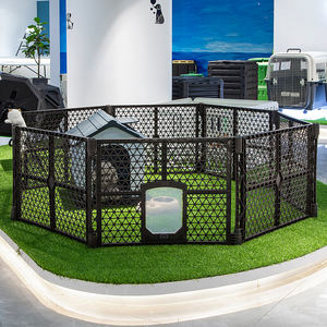 Matériau plastique bon marché cage d'intérieur pour animaux de compagnie cage <span class=keywords><strong>chenil</strong></span> clôture avec portail pour chien chat - Product Image 1