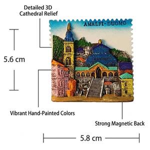 Imán de Resina 3D Pintado a Mano para Refrigerador, Recuerdo de Viaje de <span class=keywords><strong>Italia</strong></span>: Roma, Coliseo, Florencia, <span class=keywords><strong>Duomo</strong></span>, Milán, Amalfi, Taormina - Product Image 5