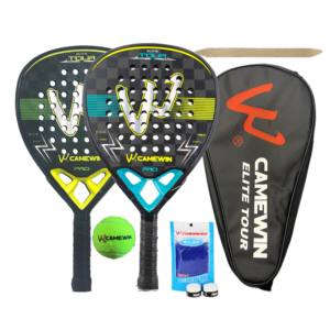 Raqueta <span class=keywords><strong>Playa</strong></span> Fibra de carbono Tenis 18K Grip Anti-Vibradores <span class=keywords><strong>Padel</strong></span> Tenis Raqueta Paddle Pala Hombre Mujer Moda <span class=keywords><strong>Playa</strong></span> Tenis + Bolsa - Product Image 5