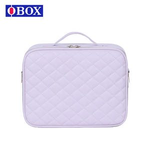 Sac à maquillage OBOX, violet lavande, 12 pouces, grande capacité, poignée souple, trousse de toilette pour les voyages et l'usage quotidien - Product Image 4