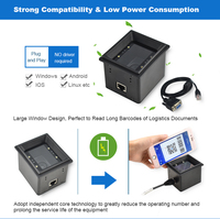 Lector de código Qr de código de barras 2D de alta calidad, escáner de código de barras integrado para teléfono móvil CMOS USB