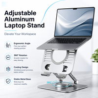 Nouveau support ergonomique pour ordinateur portable et tablette en alliage d'aluminium, pliable, certifié CE RoHS, 49,5x25x39cm, pour une utilisation prolongée sur le bureau