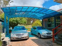 Sistema de Carport con Estructura Completa de Aluminio, Impermeable, para Uso Multifuncional en Exteriores