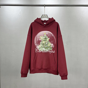 Sweat à capuche de Noël pour homme en coton 100 %, personnalisable avec logo, vente en gros, haute qualité, épais et décontracté, coupe oversize - Product Image 6