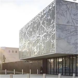 Modern Aluminum Curtain <b>Wall</b> <b>Panels</b> 3D Carved Decorative Facade Exterior Use Powder Coated Anti Corrosion Contemporary Design - Product Image 6