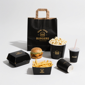 Design colorato cartone usa e getta carta hot dog pollo patatine fritte carta <span class=keywords><strong>Burger</strong></span> to Go <span class=keywords><strong>Box</strong></span>, pollo fritto Fast Food porta fuori scatola - Product Image 4