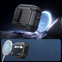 Étui de protection robuste antichoc avec verrouillage sécurisé et aimant en TPU PC pour Airpods 5 4 Pro 3 avec support de téléphone