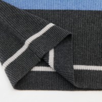 AiNear Vente en gros de logo personnalisé Design Oem & Odm Pull-over en laine à manches longues et col roulé avec fermeture éclair rayée pour hommes