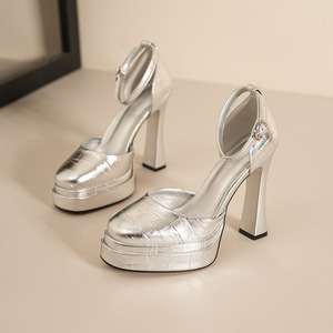 Platform Women Sandals 2026 Summer Sexy Pointed Toe Real Leather Shoes <b>Party</b> Dress <b>Prom</b> High Heels Lady Footwear - Product Image 5