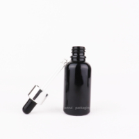 Botol Serum rambut esensial tubuh kosong, botol tetes emas hitam berkilau 5ml 10ml 15ml 20 ml 30ml 50ml 100ml