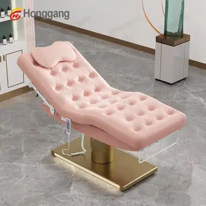 Guangdong Rosa salón pestañas masajeador portátil silla reclinable spa tailandés belleza facial pestañas mesa de masaje eléctrica cama - Product Image 5