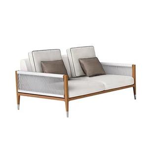 Muebles de exterior modernos, sofá de tela de teca, sofá de jardín de ocio, impermeable para patio, piscina, jardín - Product Image 5