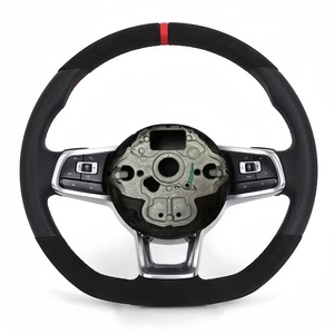 Lenkrad พวงมาลัยหนัง Alcantara สำหรับ VW <span class=keywords><strong>Golf</strong></span> Passat POLO Beetle MK7.5 B6 R7 - Product Image 2