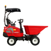 Mini-dumper Rhinoceros XN800 Max. Chargeur sur chenilles hydraulique diesel compact pour chantier, capacité de charge 1360 kg