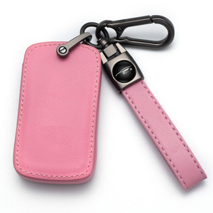 Housse de Clé de Voiture en Cuir avec Logo Personnalisé pour Mazda, Kia, BMW, Mercedes, Etc. Étui Porte-Clé Noir <span class=keywords><strong>Rose</strong></span> pour Femmes Accessoires - Product Image 2