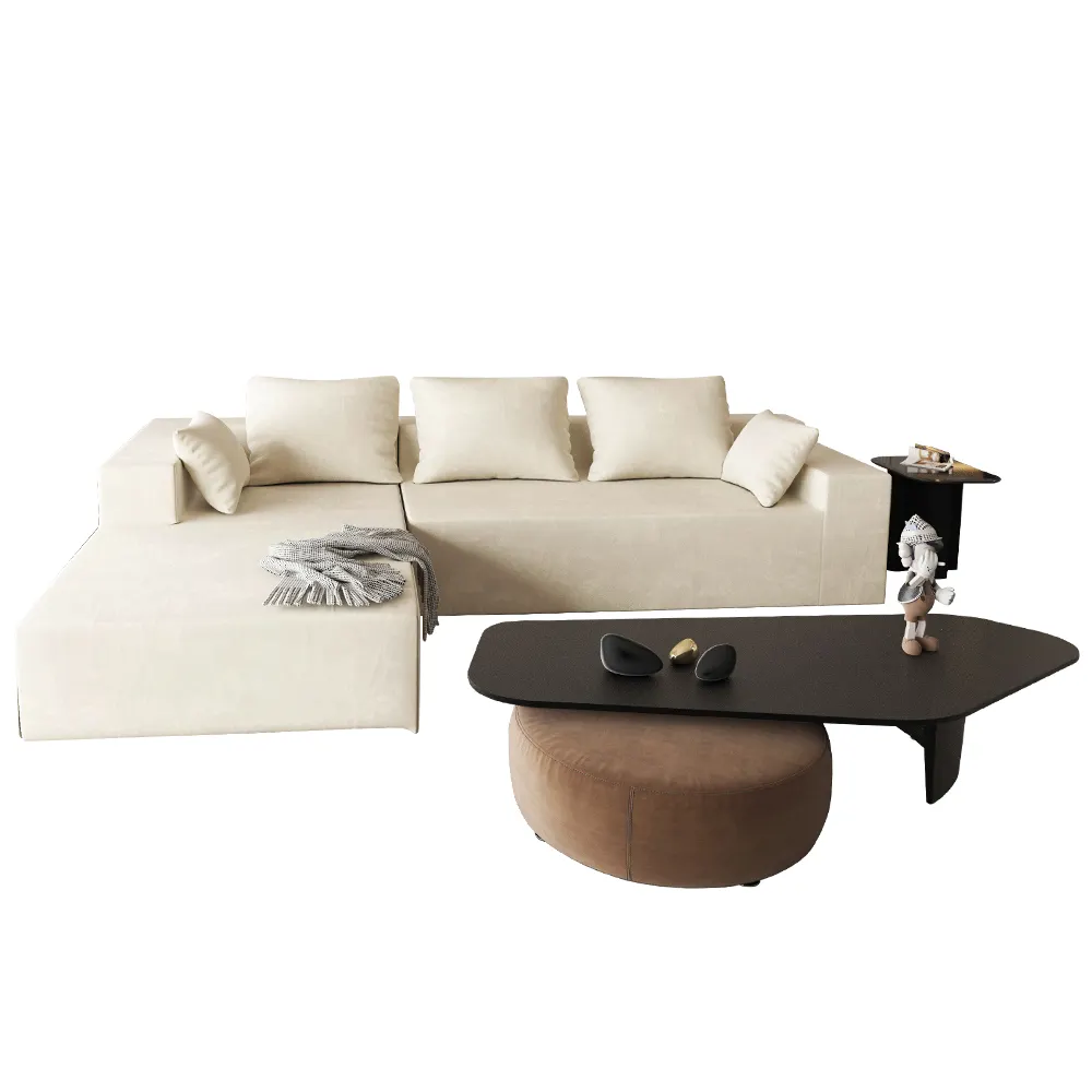 Moderne Couch bequeme Füllung Wohnzimmer Sofas modulare Schnitt L-Form Sofa Couch für Wohnzimmer Sofas Set Möbel