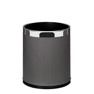 <b>Double</b> Layer Metal Trash Can Cylindrical Large Capacity Indoor Use For Living Room Bedroom Kitchen Hotel - Product Image 5