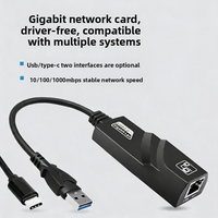 Adaptador USB 3.0 Gigabit Ethernet de Alta Velocidad, Sin Controladores, Tarjeta de Red Cableada USB-C a RJ45, Convertidor Externo Tipo-C a RJ45