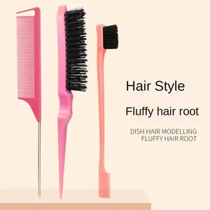 Hair Tools 5-piece Highlight Tip Eyebrow Brush Styling Comb Nylon Brush Salon Teasing Brush Double Sided Hair Edge Comb