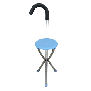 Suministro de bastones triangulares, bastones plegables, bastones triangulares de acero inoxidable, bastones que se pueden sentar sobre ellos, ayudas para caminar. - Product Image 1